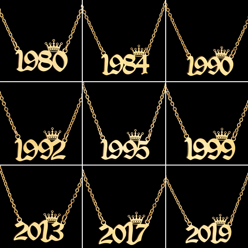 Men'S Fashion Year 2000 - Collares con números de año de