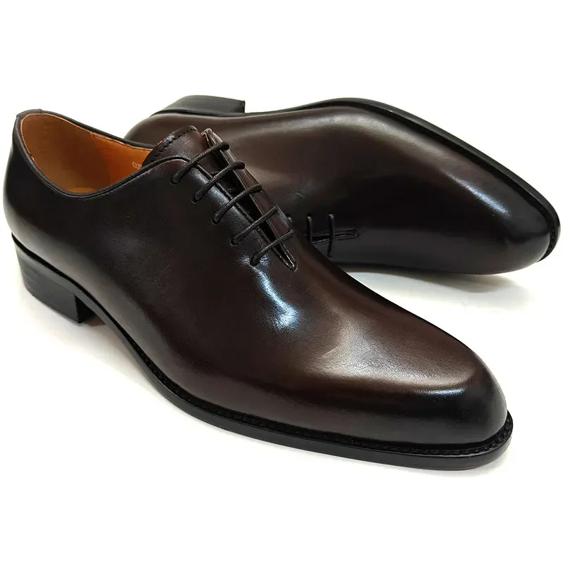Oxford Shoes Brogue - Zapatos de cuero de éxito para
