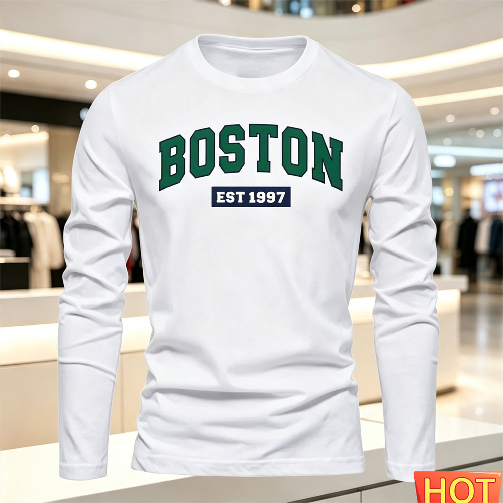 Mens Fashion Style - Camiseta de manga larga para hombre,