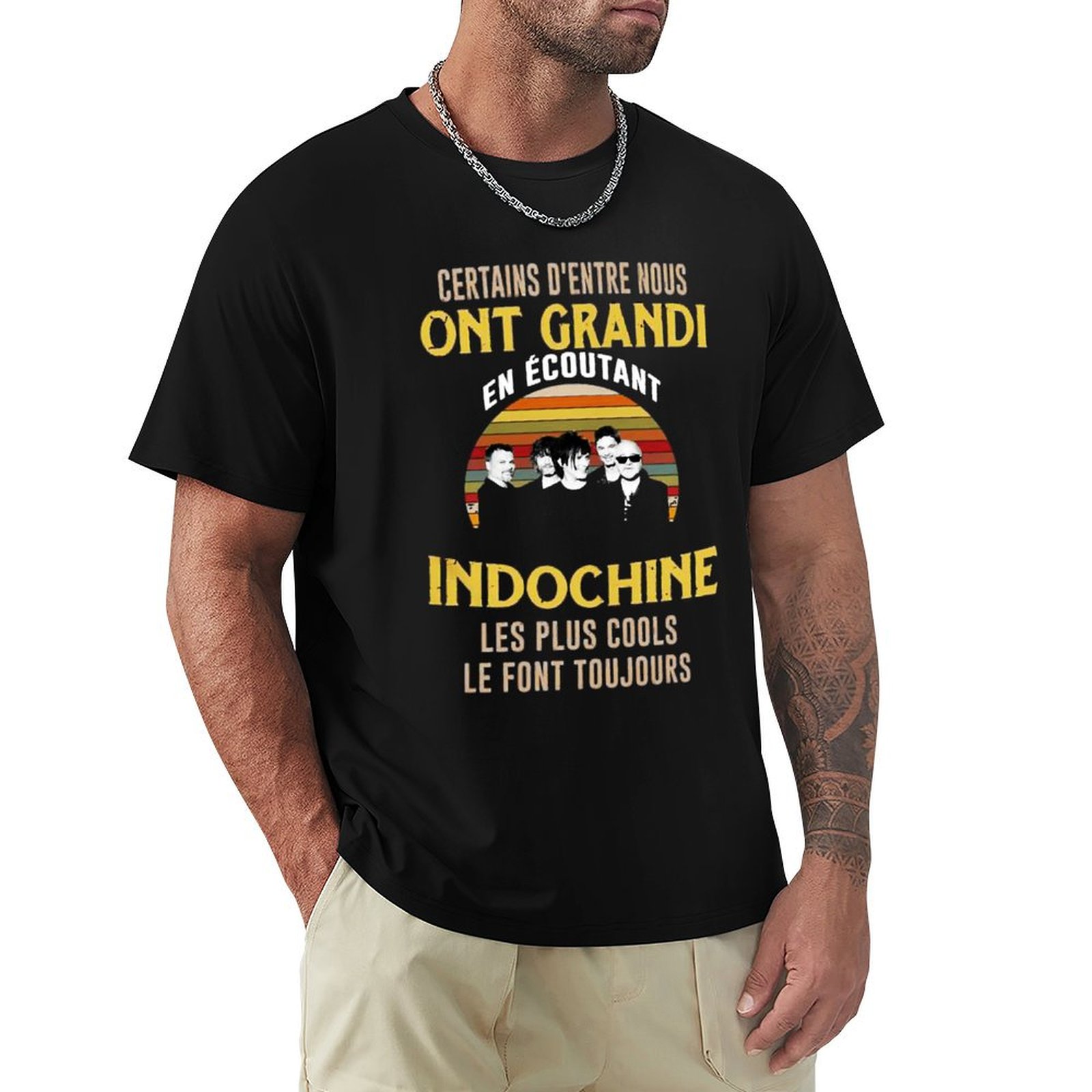Men'S Fashion Genres - Logotipo de la banda Indochine7 exselna
