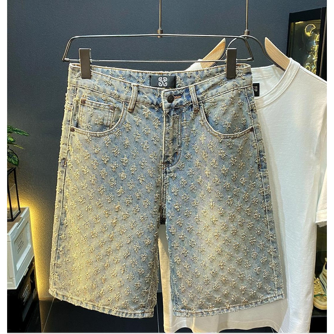 Jeans Pants Fashion Men - Pantalones Cortos de Mezclilla de Verano