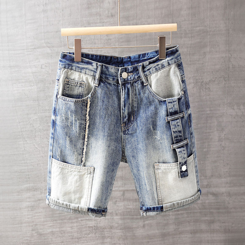 Jeans Pants Fashion Men - Pantalones vaqueros cortos para hombre con