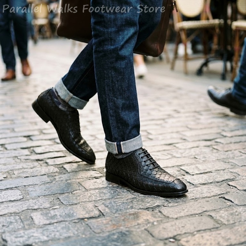Oxford Shoes Brogue - Zapatos Oxford de hombre con diseño