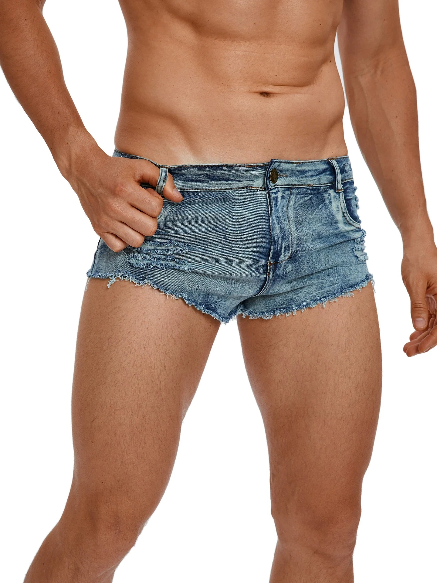 Jeans Pants Fashion Men - Pantalones Cortos de Mezclilla para Hombre,