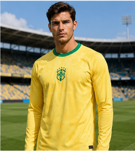 Mens Fashion Style - Camiseta de Fútbol de Manga Larga