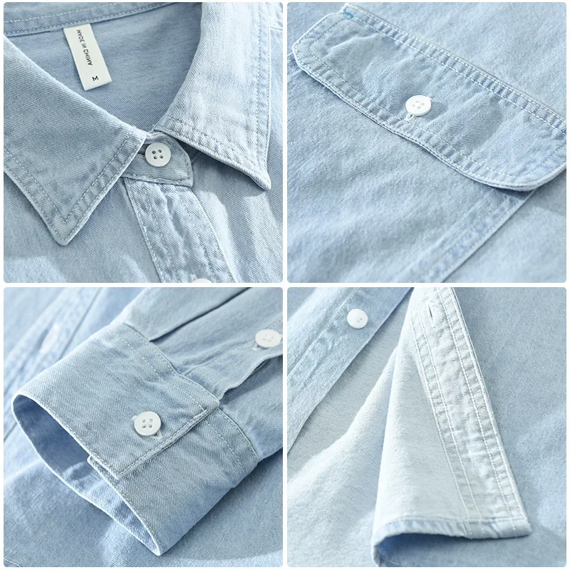 Camisas vaqueras de moda corea - Jeans Shirt Fashion For Men reseña y precio