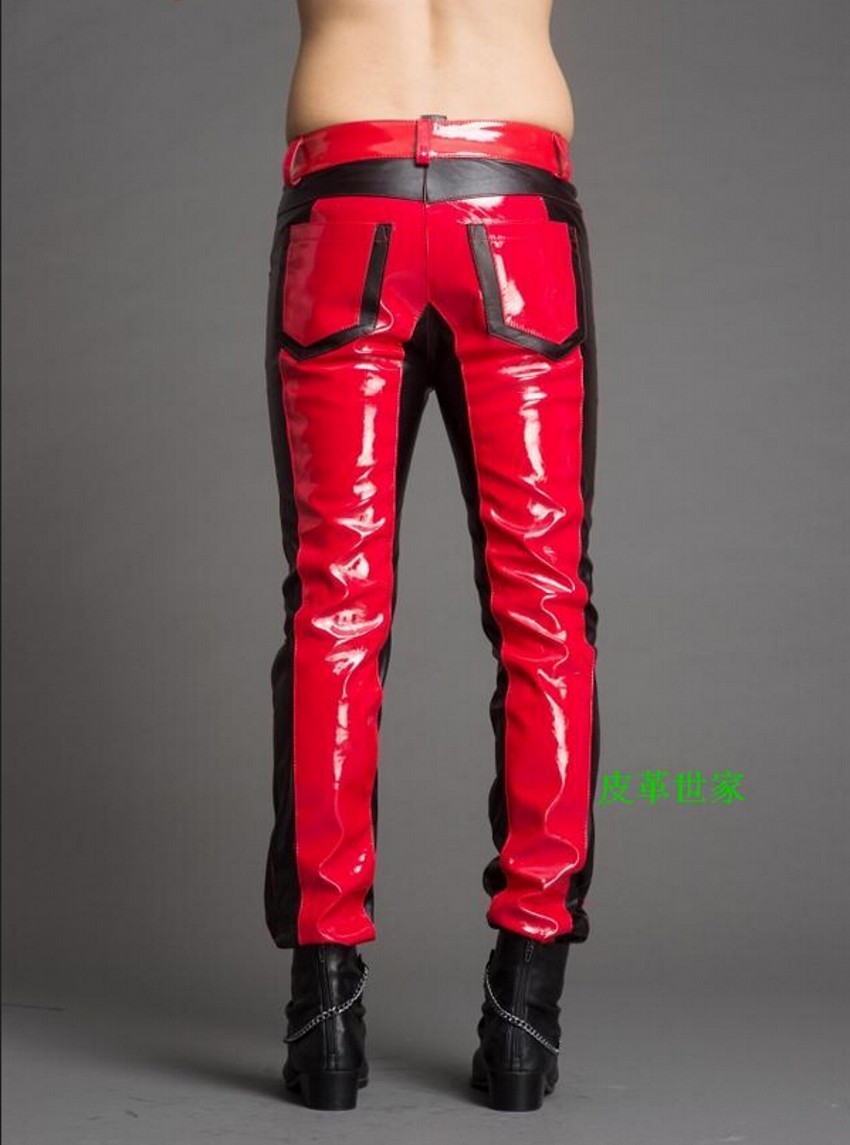 Nuevos pantalones de cuero con - Jeans Pants Fashion Men reseña y precio