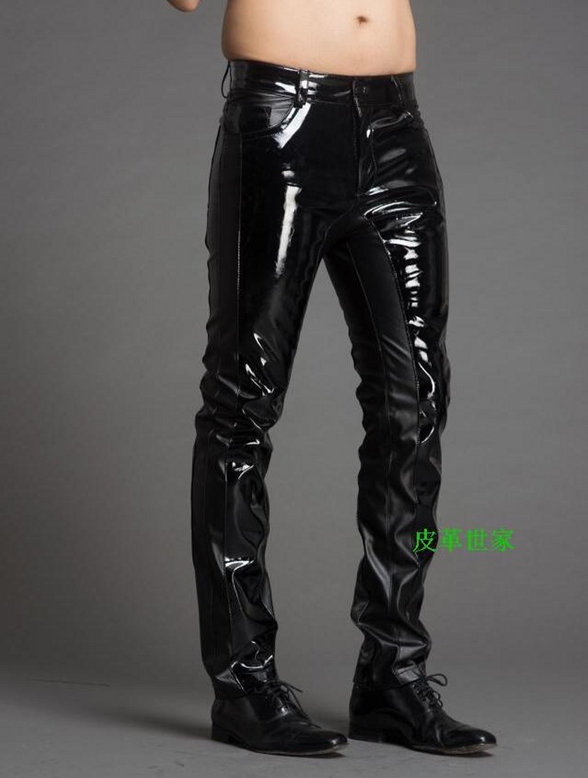 Nuevos pantalones de cuero con - Jeans Pants Fashion Men reseña y precio