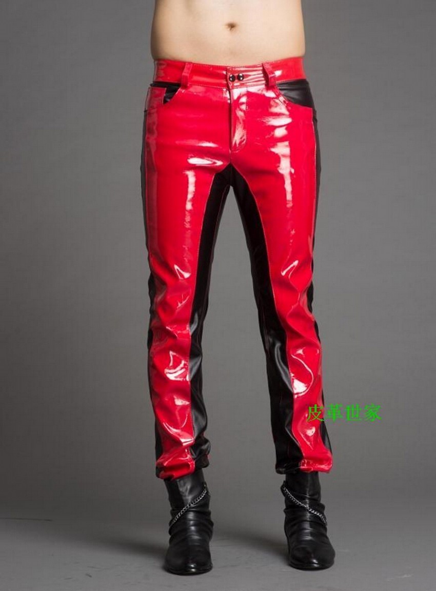 Nuevos pantalones de cuero con - Jeans Pants Fashion Men reseña y precio