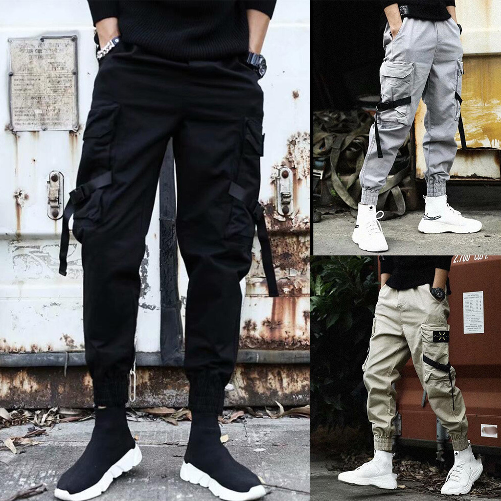 Pantalones Cargo Holgados para - Jogger Sweatpants Men reseña y precio