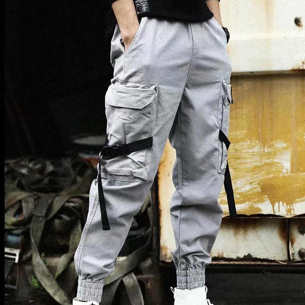 Pantalones Cargo Holgados para - Jogger Sweatpants Men reseña y precio