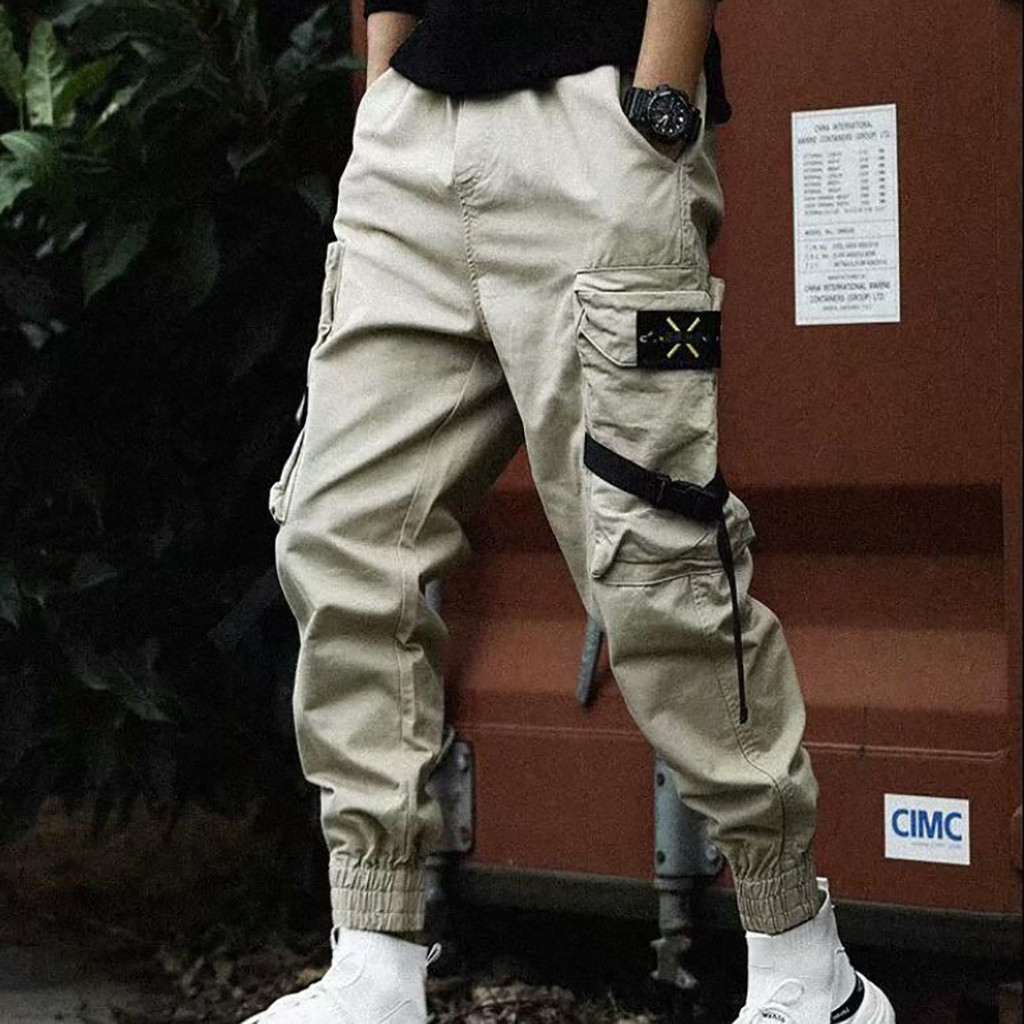 Pantalones Cargo Holgados para - Jogger Sweatpants Men reseña y precio