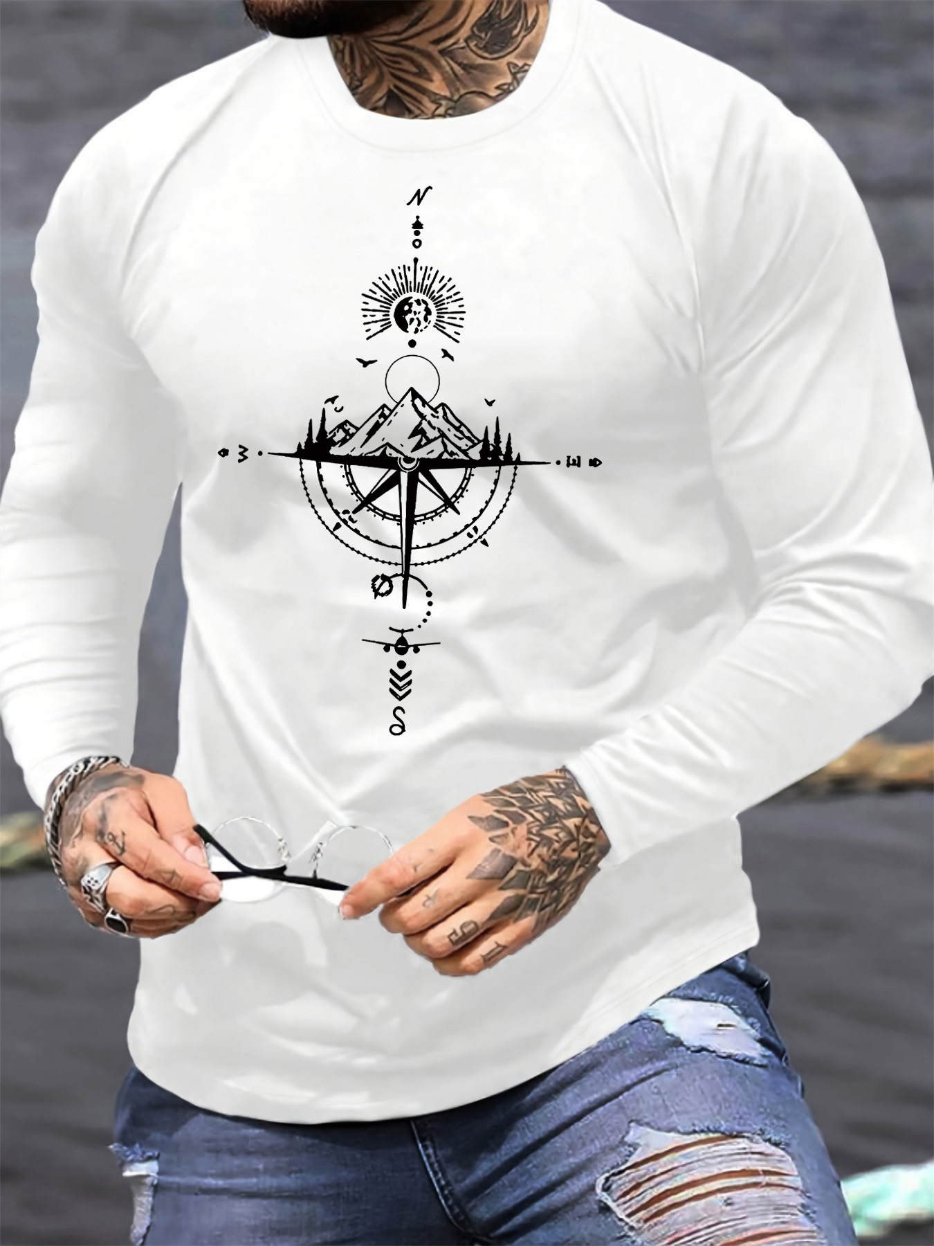 Camiseta versátil 100% de algo - Mens Fashion Casual reseña y precio