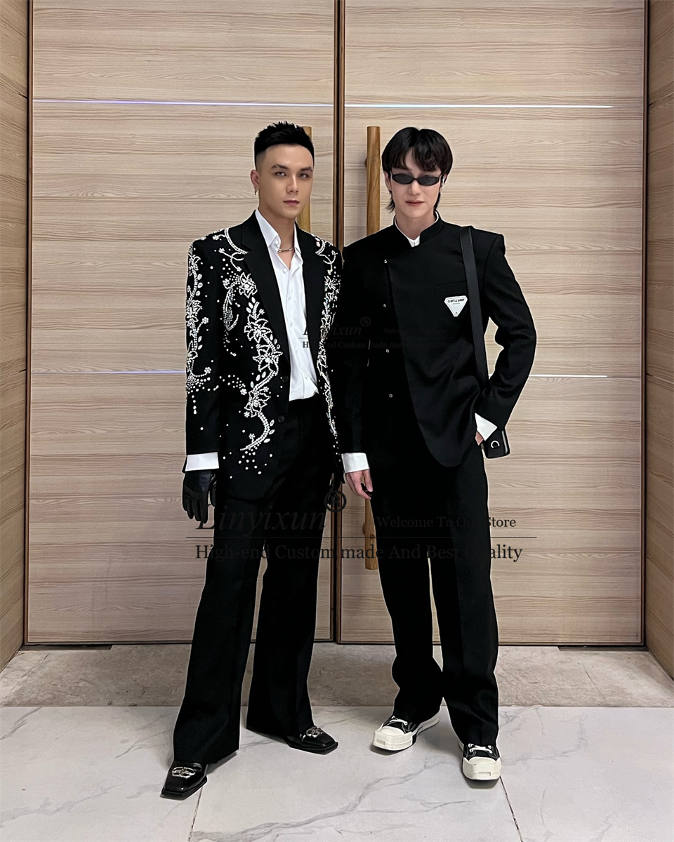 Traje con adornos de diamantes - Mens Fashion Trajes reseña y precio