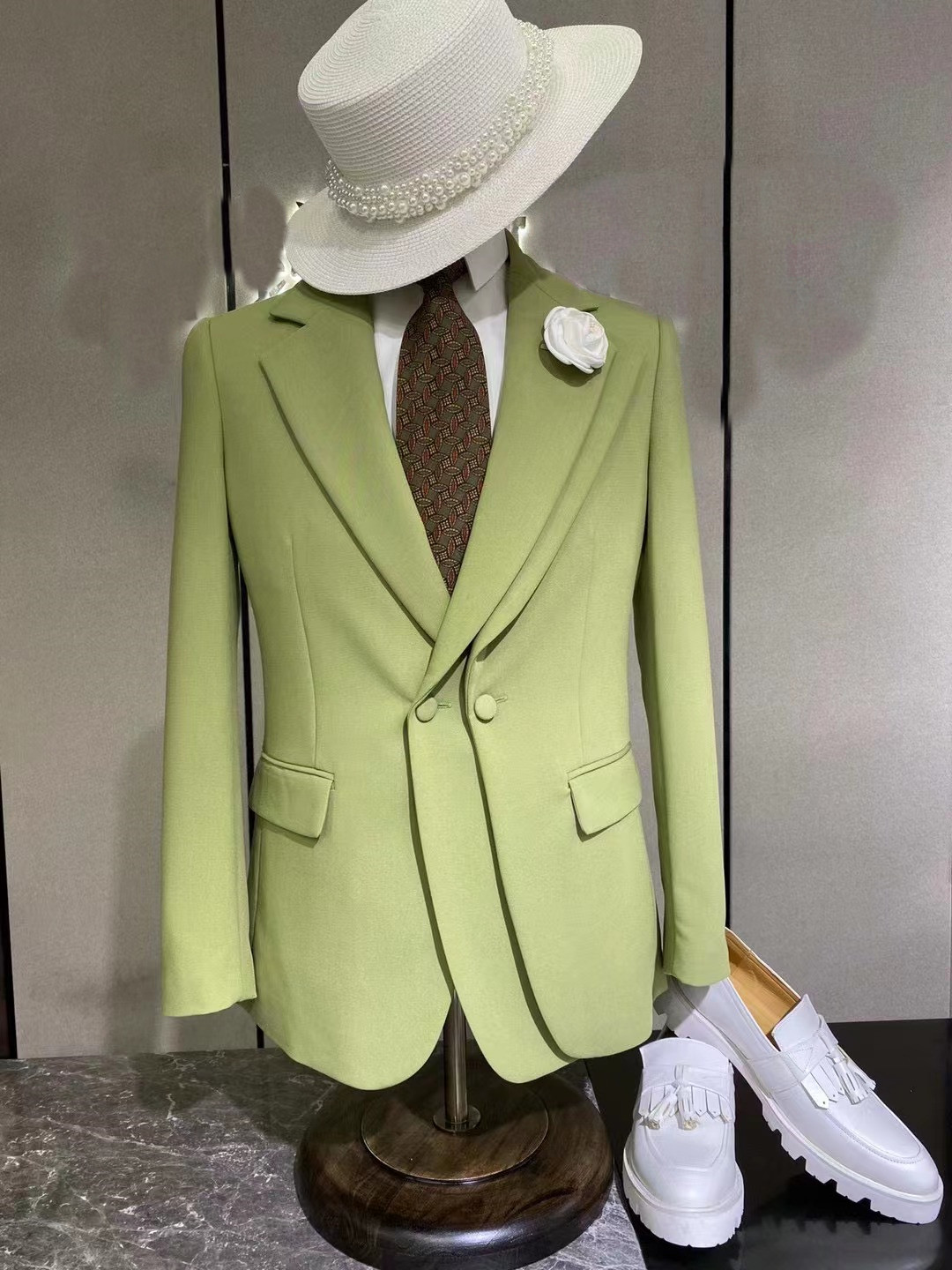Trajes de boda verde personali - Mens Fashion Trajes reseña y precio