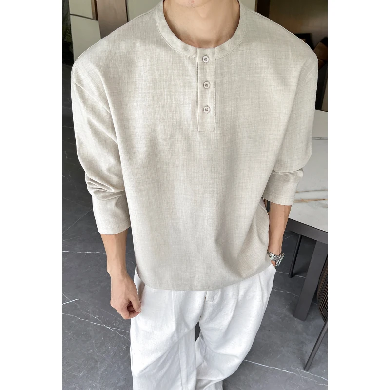 Camisa Henley Casual de Lino S - Mens Fashion Casual reseña y precio