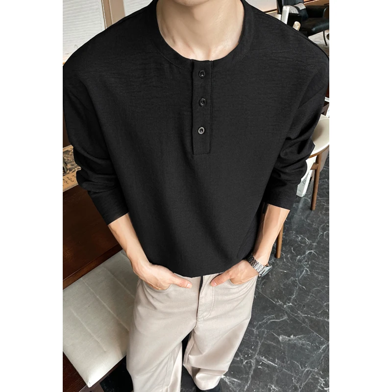 Camisa Henley Casual de Lino S - Mens Fashion Casual reseña y precio