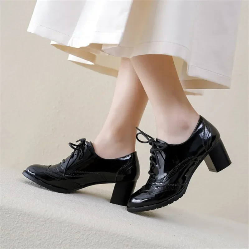Zapatos Oxford de tacón alto d - Oxford Shoes Brogue reseña y precio