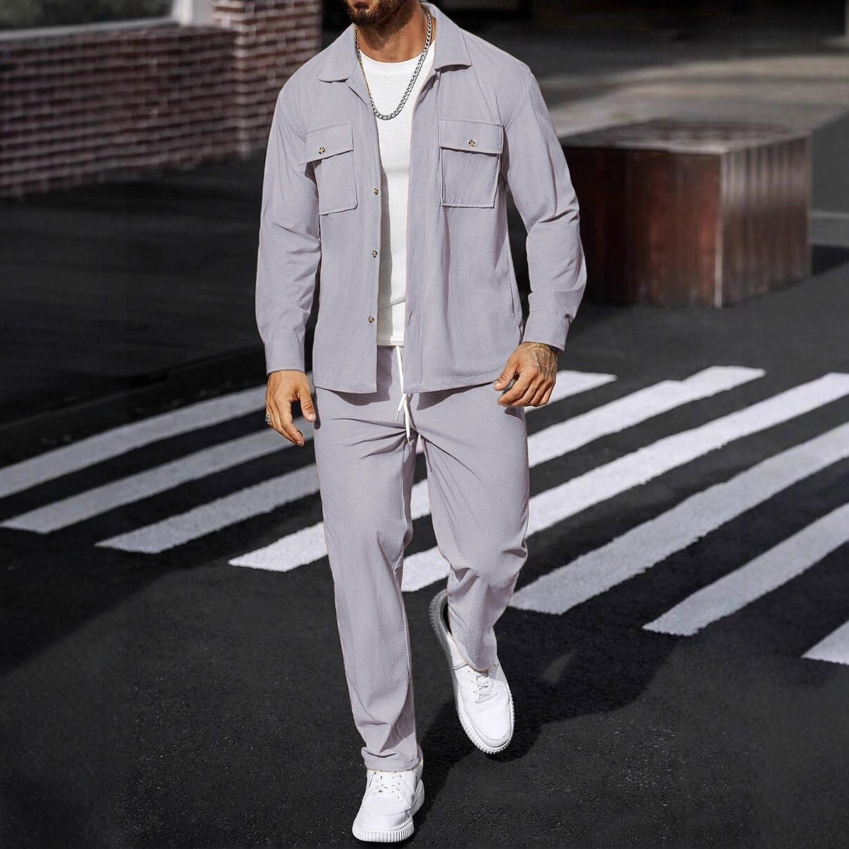 Nuevo Conjunto Deportivo Casua - Knitted Cardigan Men reseña y precio