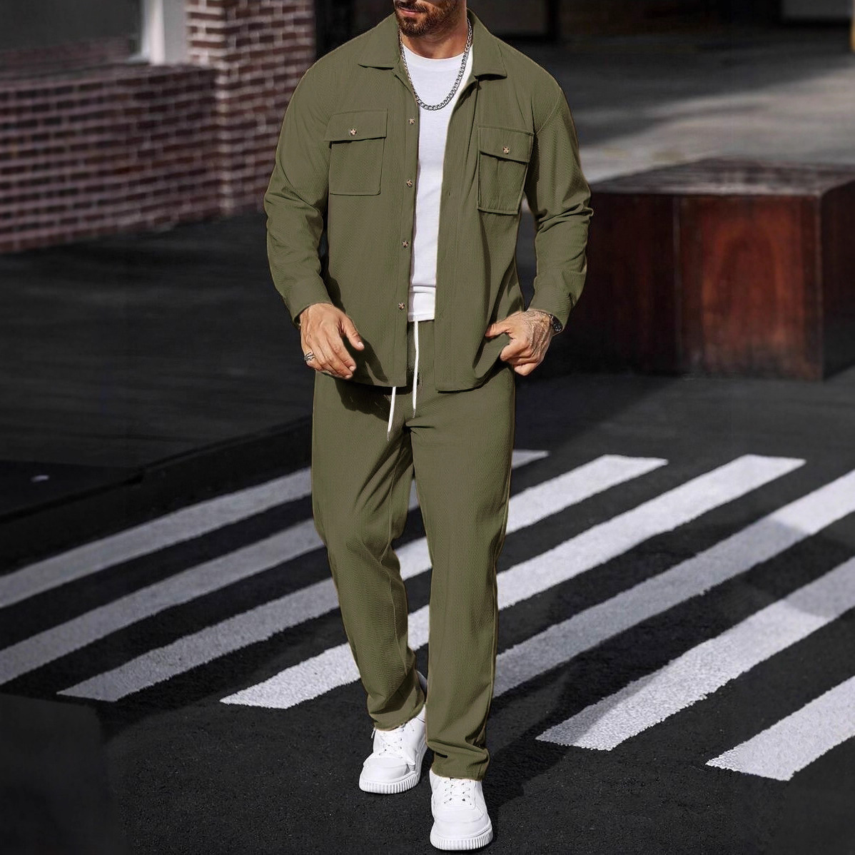 Nuevo Conjunto Deportivo Casua - Knitted Cardigan Men reseña y precio