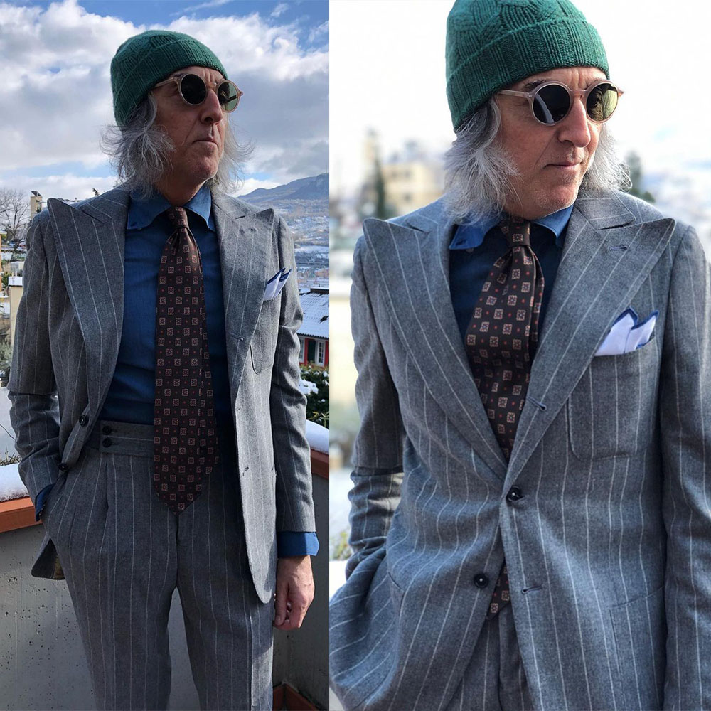 Traje de hombre a rayas, 2 pie - Mens Fashion Trajes reseña y precio