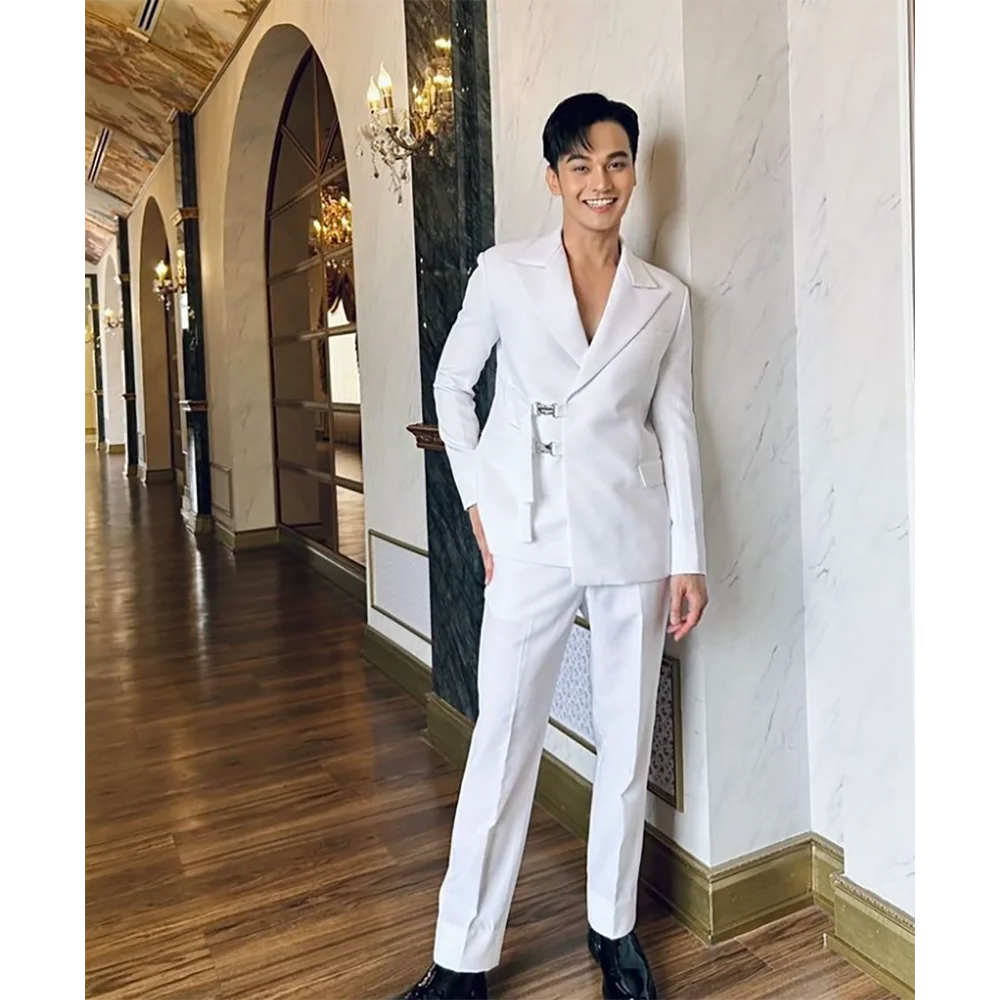 Traje blanco elegante de alta  - Mens Fashion Trajes reseña y precio