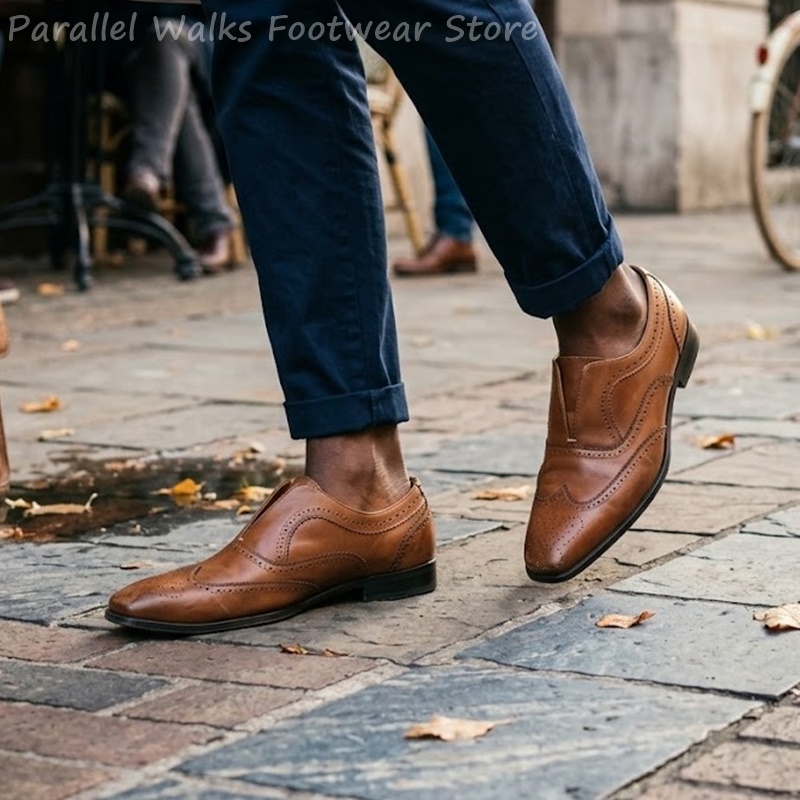 Zapatos Brogue de Cuero Marrón - Oxford Shoes Brogue reseña y precio