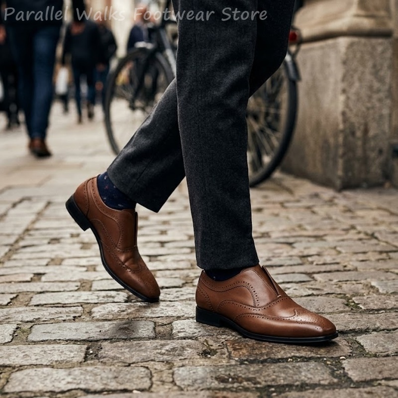 Zapatos Brogue de Cuero Marrón - Oxford Shoes Brogue reseña y precio