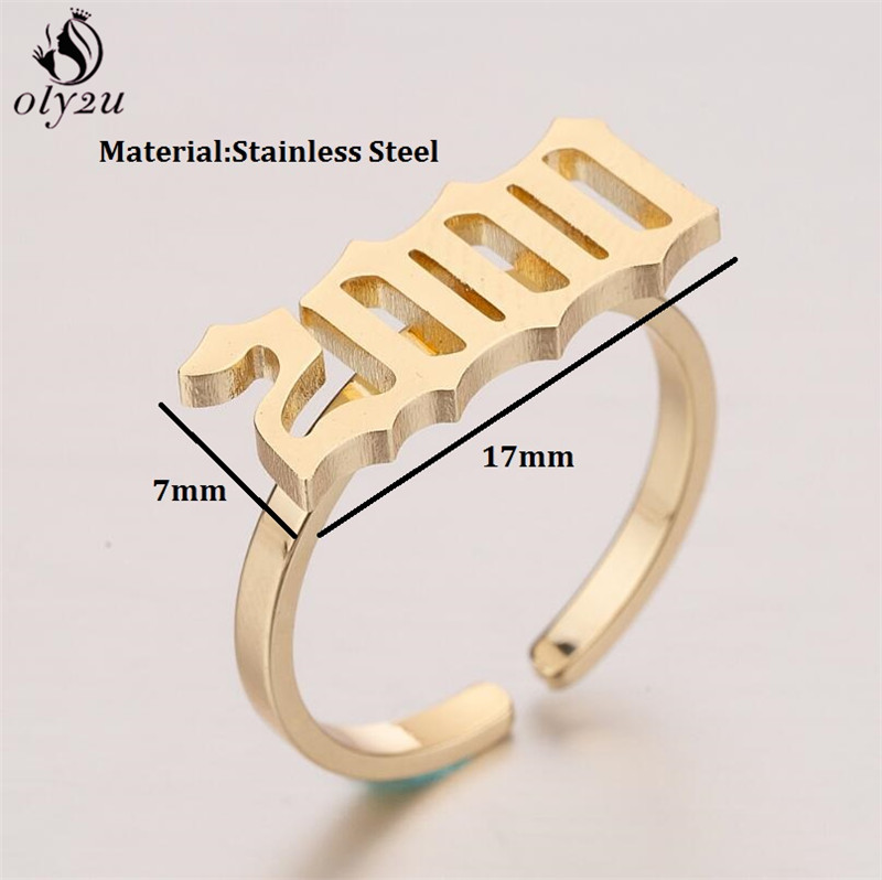 Oly2u Anillos personalizados c - Men'S Fashion Year 2000 reseña y precio