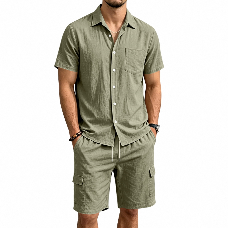 Conjunto de Dos Piezas de Lino - Men'S Fashion For Summer reseña y precio