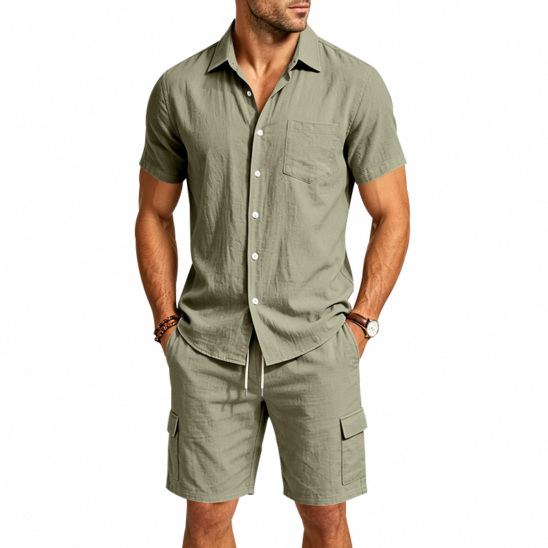 Conjunto de Dos Piezas de Lino - Men'S Fashion For Summer reseña y precio