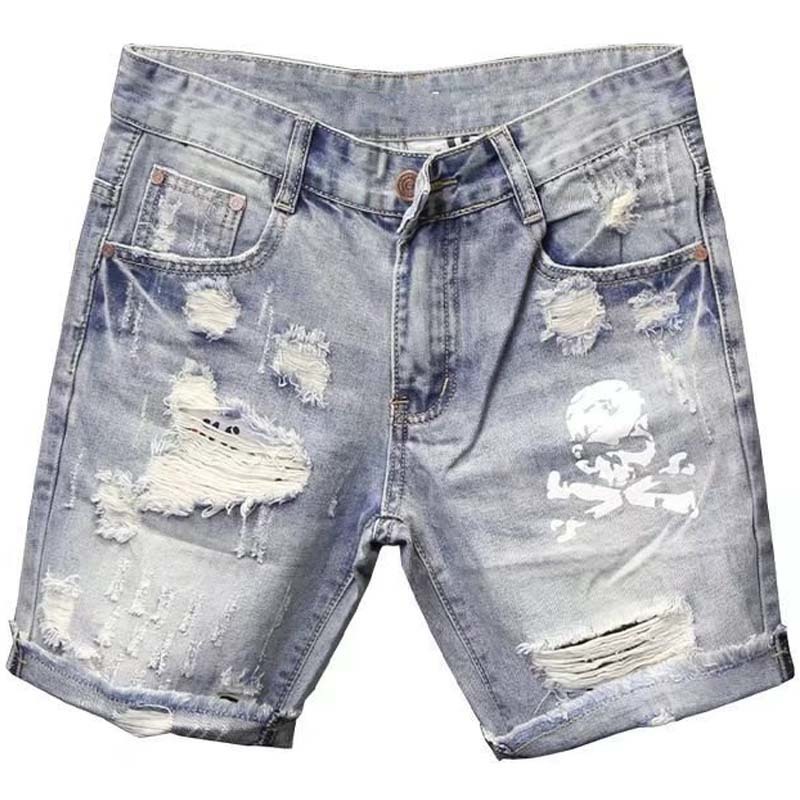 Pantalones vaqueros cortos ras - Jeans Pants Fashion Men reseña y precio