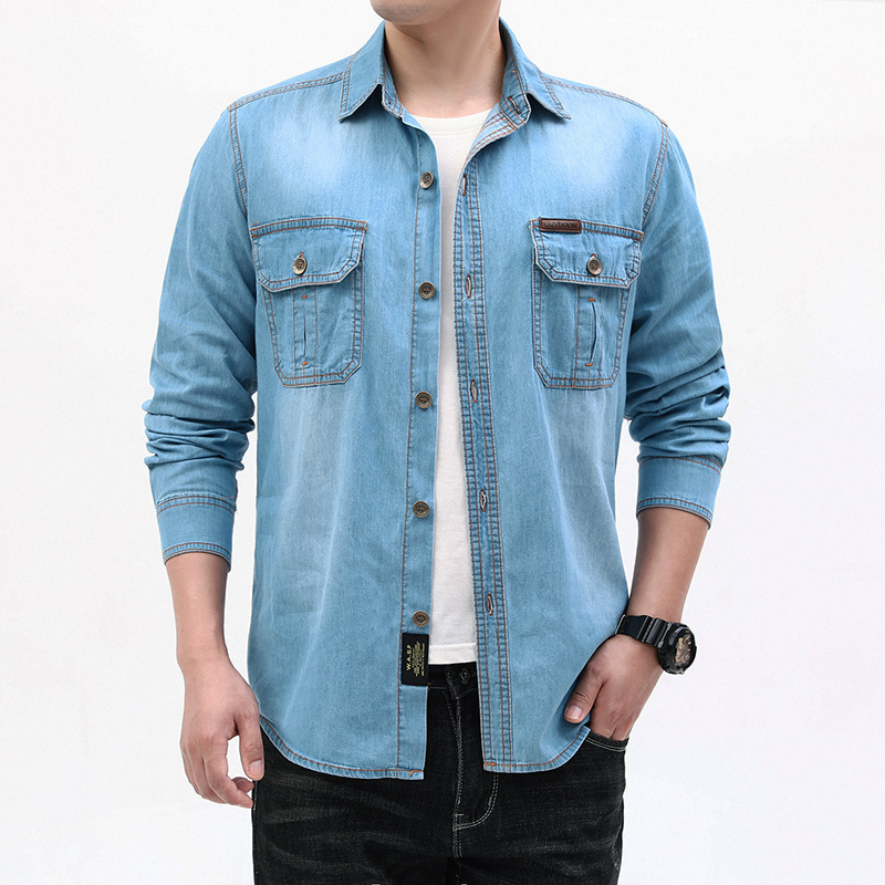 Nuevas camisas de mezclilla in - Jeans Shirt Fashion For Men reseña y precio